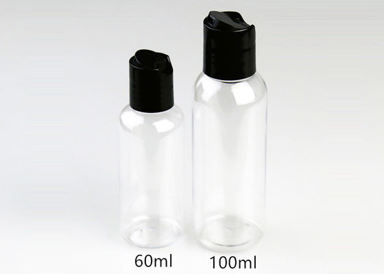 60ml/100ml는 애완 동물 병, 압박 모자를 가진 화장용 플라스틱 병을 맑게 합니다