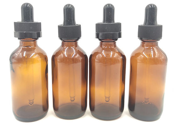 50ml 점적기 호박색 유리제 화장품은 향수 포장을 위한 휴대용을 병에 넣습니다