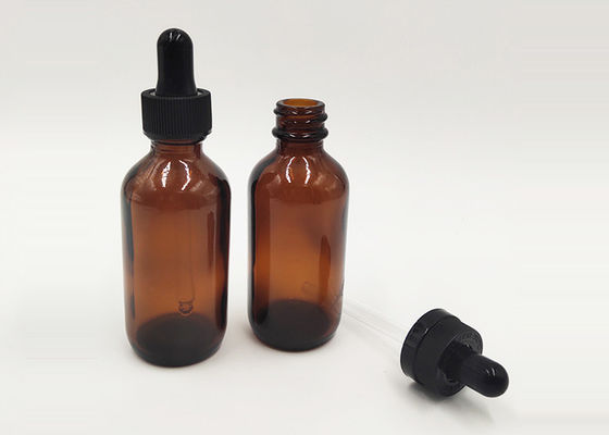 50ml 점적기 호박색 유리제 화장품은 향수 포장을 위한 휴대용을 병에 넣습니다