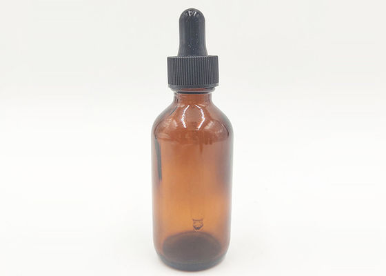 50ml 점적기 호박색 유리제 화장품은 향수 포장을 위한 휴대용을 병에 넣습니다