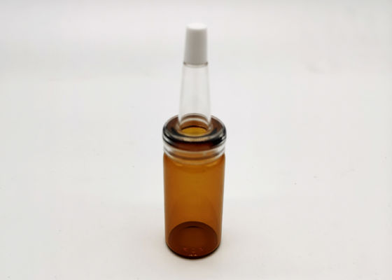 광택 호박색 색깔 10ml 유리제 화장용 병을 진주 모양이 되게 하십시오